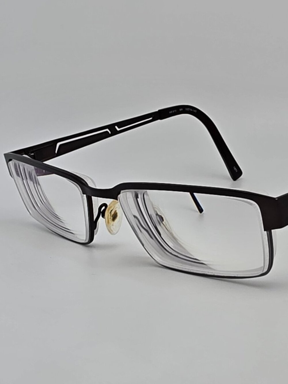 Alberto Romani AR810 Brown Rectangular Eyeglasses Frame w/ Flexhinge 52-16-145